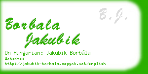 borbala jakubik business card