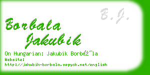 borbala jakubik business card